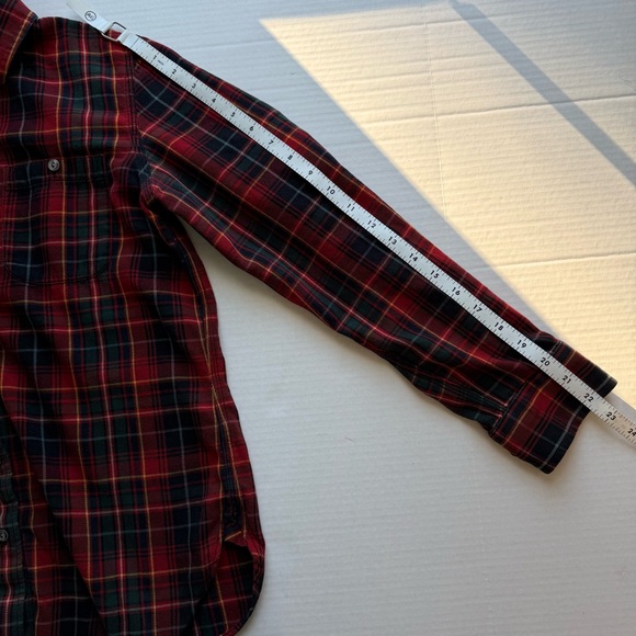 Ralph Lauren Woman’s S Red and Dark Green Plaid Flannel Shirt 100% Cotton - Picture 5 of 11